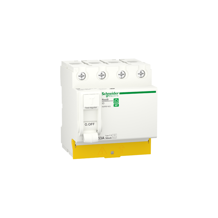 Schneider - RESI9 - interrupteur différentiel - 4P - 63A - 30mA - type Fsi - peignable - Réf : R9PRF463