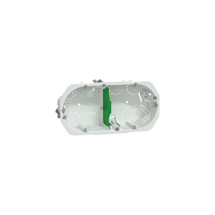 Schneider - Multifix - Boîte d'encastrement - Ø 67mm - prof 40mm - 2 postes - Réf : IMT35924