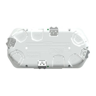 Schneider - Multifix - Boîte d'encastrement - Ø 67mm - prof 50mm - 2 postes - Réf : IMT35925