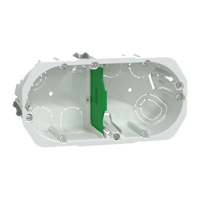 Schneider - Multifix - Boîte d'encastrement - Ø 67mm - prof 50mm - 2 postes - Réf : IMT35925