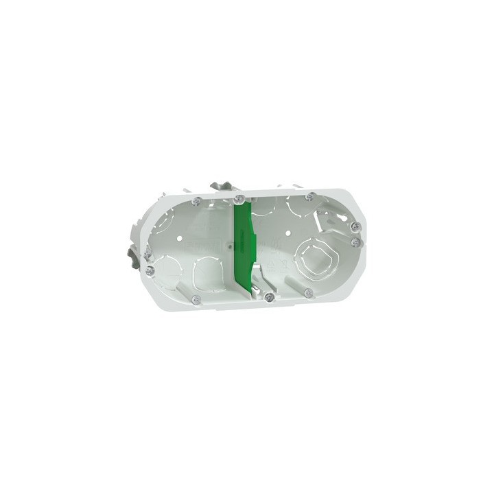 Schneider - Multifix - Boîte d'encastrement - Ø 67mm - prof 50mm - 2 postes - Réf : IMT35925