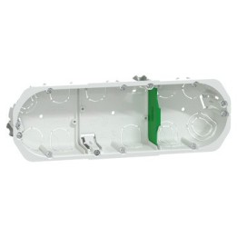 Schneider - Multifix - Boîte d'encastrement - Ø 67mm - prof 40mm - 3 postes - Réf : IMT35934