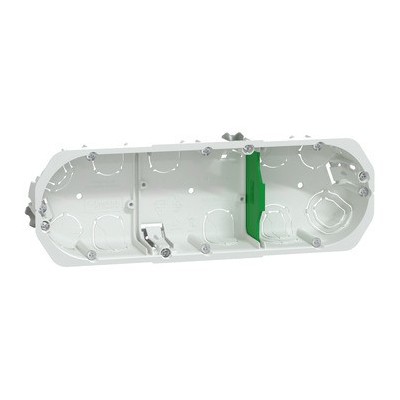 Schneider - Multifix - Boîte d'encastrement - Ø 67mm - prof 40mm - 3 postes - Réf : IMT35934