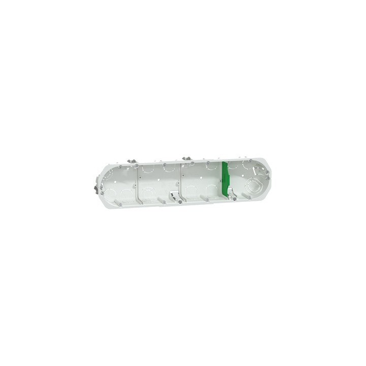 Schneider - Multifix - Boîte d'encastrement - Ø 67mm - prof 40mm - 4 postes - Réf : IMT35944