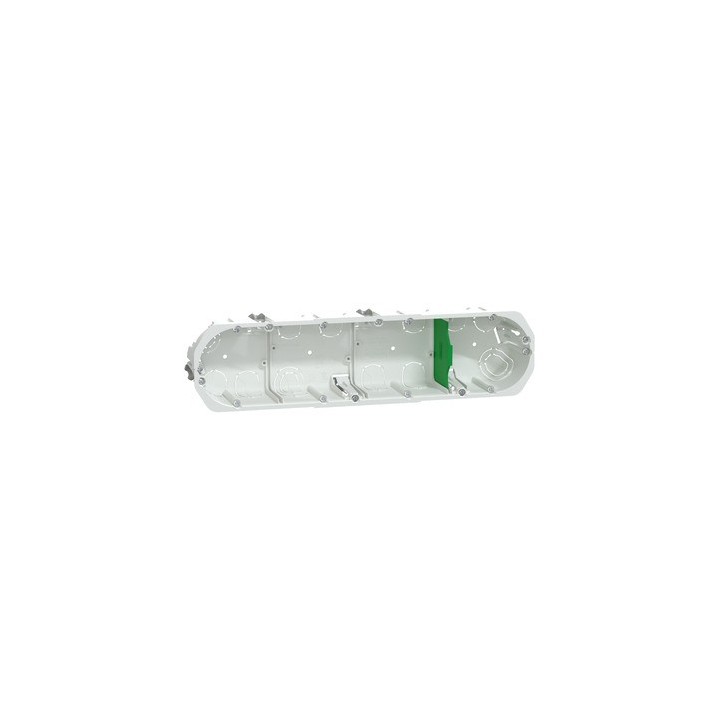 Schneider - Multifix - Boîte d'encastrement - Ø 67mm - prof 50mm - 4 postes - Réf : IMT35945