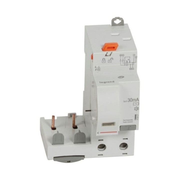 Legrand - Bloc différentiel adaptable auto DX³ pour disjoncteur 1 module par pôle - 2P 230V~ - 40A - Type AC 30mA - Réf : 410407