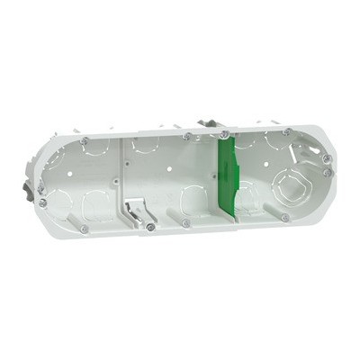 Schneider - Multifix - Boîte d'encastrement - Ø 67mm - prof 50mm - 3 postes - Réf : IMT35935