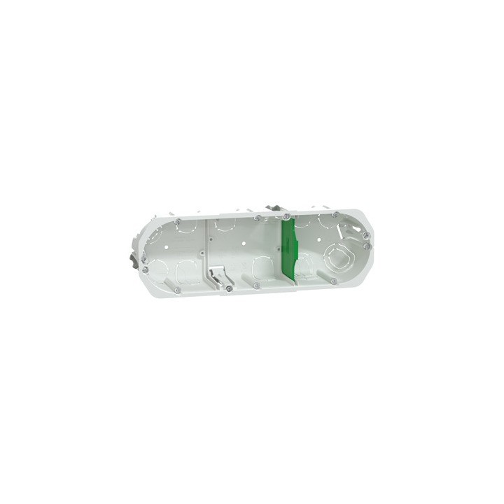 Schneider - Multifix - Boîte d'encastrement - Ø 67mm - prof 50mm - 3 postes - Réf : IMT35935