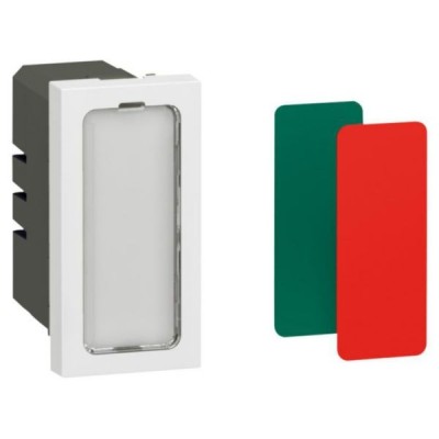 Legrand - Mosaic - Voyant antimicrobien simple - 230V - 1W - 1 module avec 4 étiquettes de couleur - Réf : 078501