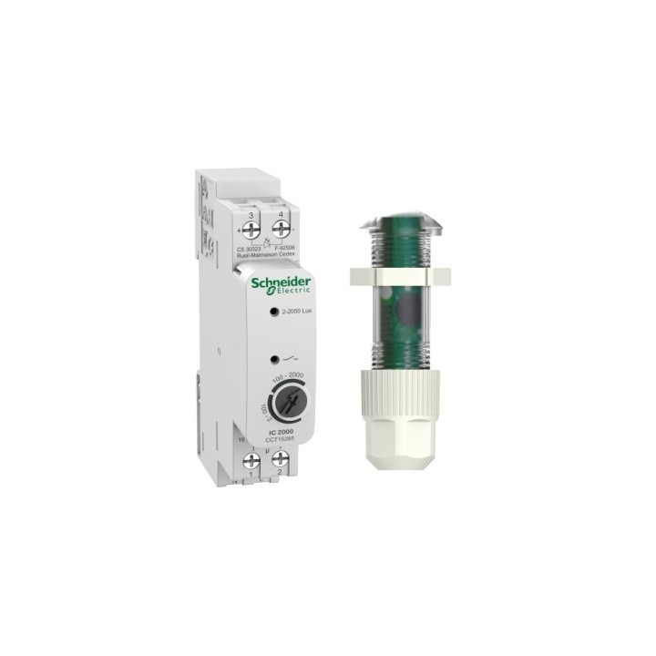 Schneider - Acti9 IC2000 - interrupteur crépusculaire - avec cellule tableau - Réf : CCT15285