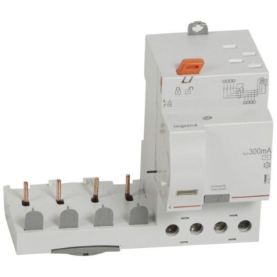 Legrand - Bloc différentiel adaptable auto DX³ pour disjoncteur 1 module par pôle - 4P 400V~ 40A - Type AC 300mA - Réf : 410517