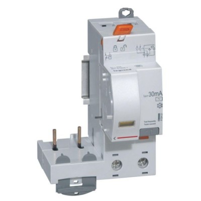 Legrand - Bloc différentiel adaptable à vis DX³ pour disjoncteur 1 module par pôle - 2P 230V~ 40A - Type AC 30mA - Réf : 410401