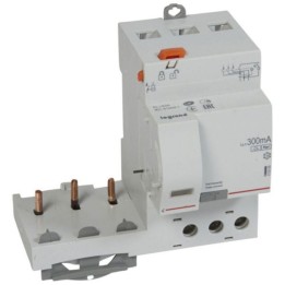 Legrand - Bloc différentiel adaptable à vis DX³ pour disjoncteur 1 module par pôle - 3P 400V~ 63A - Type F 300mA - Réf : 410489