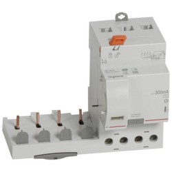 Legrand - Bloc différentiel adaptable à vis DX³ pour disjoncteur 1 module par pôle - 4P 400V~ 40A - Type AC 300mA - Réf : 410511