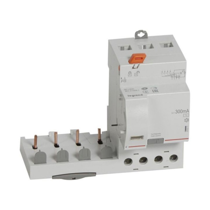 Legrand - Bloc différentiel adaptable à vis DX³ pour disjoncteur 1 module par pôle - 4P 400V~ 40A - Type AC 300mA - Réf : 410511
