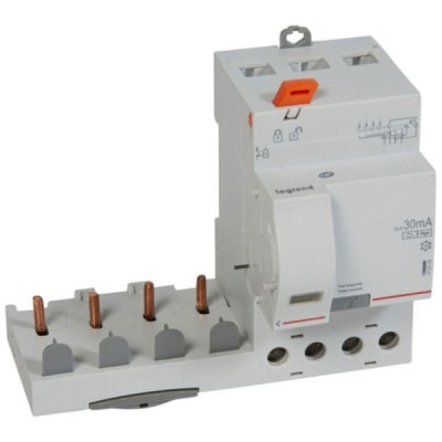 Legrand - Bloc différentiel adaptable à vis DX³ pour disjoncteur 1 module par pôle - 4P 400V~ 63A - Type F 30mA - Réf : 410534
