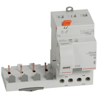 Legrand - Bloc différentiel adaptable à vis DX³ pour disjoncteur 1 module par pôle - 4P 400V~ 40A - Type F 300mA - Réf : 410545