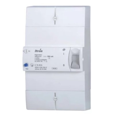 Itron - Disjoncteur de branchement différentiel instantané - 4x30/60A - 3P+N - Réf : 03618