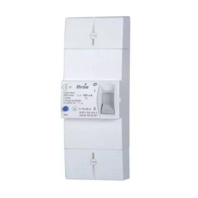 Itron - Disjoncteur de branchement différentiel sélectif - 2x15/45A - 1P+N - Réf : 03632