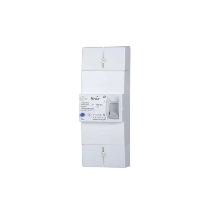 Itron - Disjoncteur de branchement différentiel sélectif - 2x15/45A - 1P+N - Réf : 03632