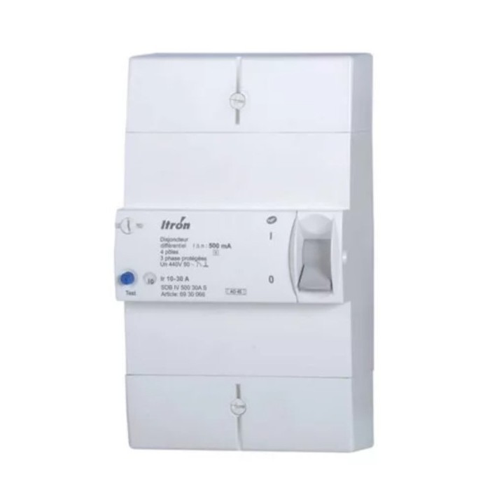 Itron - Disjoncteur de branchement différentiel sélectif - 4x10/30A - 3P+N - Réf : 03642