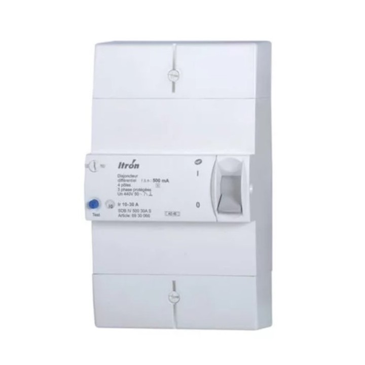 Itron - Disjoncteur de branchement différentiel sélectif - 4x30/60A - 3P+N - Réf : 03644