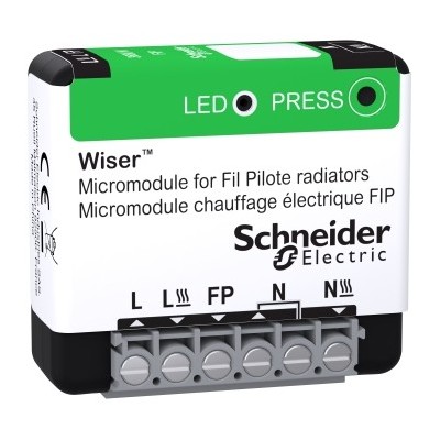 Schneider - Wiser - micromodule encastré - zigbee - pour pilotage radiateur électrique - Réf : THG_CCTFR6710