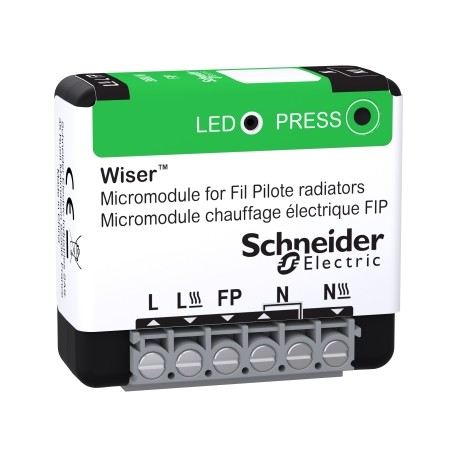 Schneider - Wiser - micromodule encastré - zigbee - pour pilotage radiateur électrique - Réf : THG_CCTFR6710