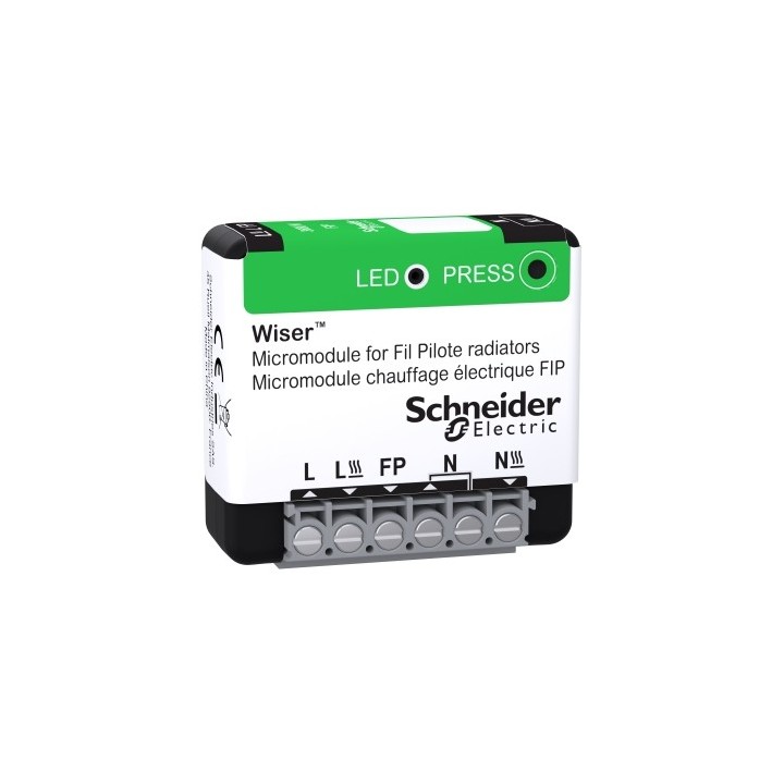 Schneider - Wiser - micromodule encastré - zigbee - pour pilotage radiateur électrique - Réf : THG_CCTFR6710