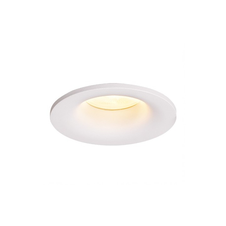 Krisane - Support spot fixe - Ø85 x H45 mm - Blanc - Encastrable - Anti-éblouissement - Réf : KRI20018