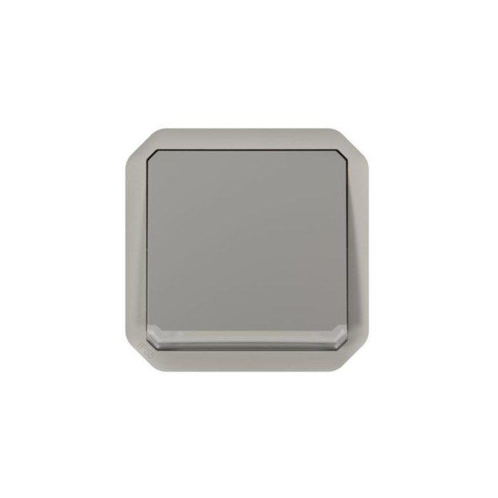 Legrand - Interrupteur ou va-et-vient témoin avec voyant étanche Plexo 10AX 250V IP55 composable gris - Réf : 069512L