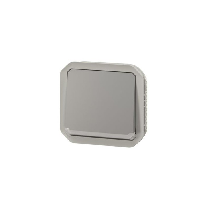 Legrand - Interrupteur ou va-et-vient témoin avec voyant étanche Plexo 10AX 250V IP55 composable gris - Réf : 069512L