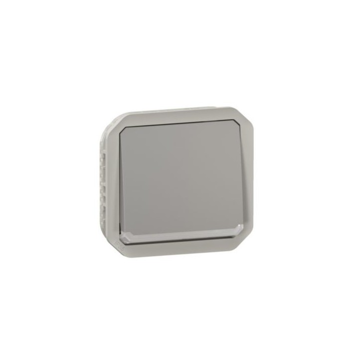 Legrand - Interrupteur ou va-et-vient témoin avec voyant étanche Plexo 10AX 250V IP55 composable gris - Réf : 069512L