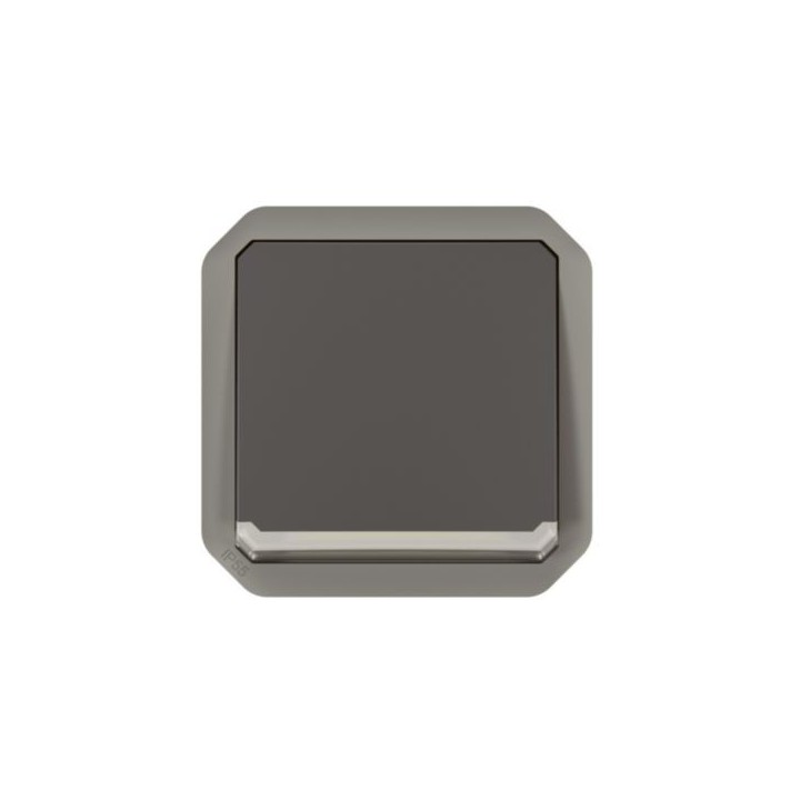 Legrand - Interrupteur ou va-et-vient témoin avec voyant étanche Plexo 10AX 250V IP55 composable anthracite - Réf : 069802L
