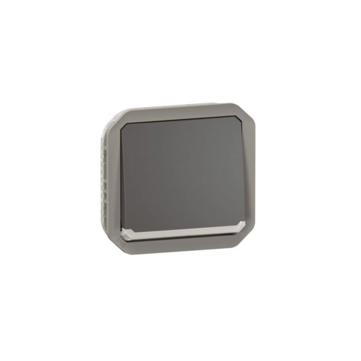 Legrand - Interrupteur ou va-et-vient témoin avec voyant étanche Plexo 10AX 250V IP55 composable anthracite - Réf : 069802L