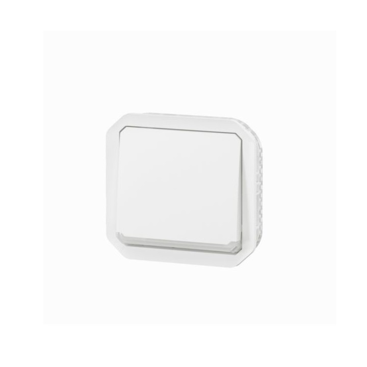 Legrand - Interrupteur ou va-et-vient témoin avec voyant étanche Plexo 10AX 250V IP55 composable blanc - Réf : 069612L