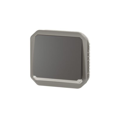 Legrand - Poussoir NO lumineux avec voyant étanche Plexo 10A 250V IP55 composable anthracite - Réf : 069813L