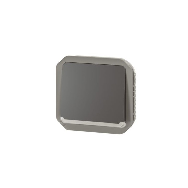 Legrand - Poussoir NO lumineux avec voyant étanche Plexo 10A 250V IP55 composable anthracite - Réf : 069813L