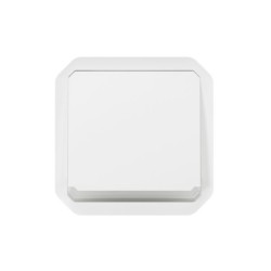 Legrand - Poussoir NO lumineux avec voyant étanche Plexo 10A 250V IP55 composable blanc- Réf : 069632L