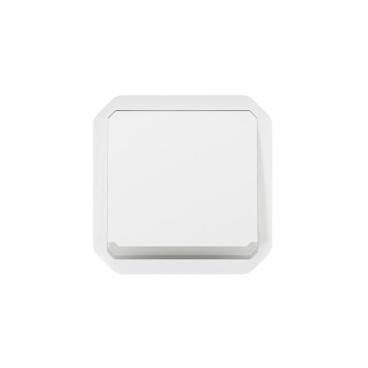 Legrand - Poussoir NO lumineux avec voyant étanche Plexo 10A 250V IP55 composable blanc- Réf : 069632L