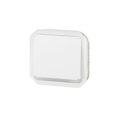 Legrand - Poussoir NO lumineux avec voyant étanche Plexo 10A 250V IP55 composable blanc- Réf : 069632L