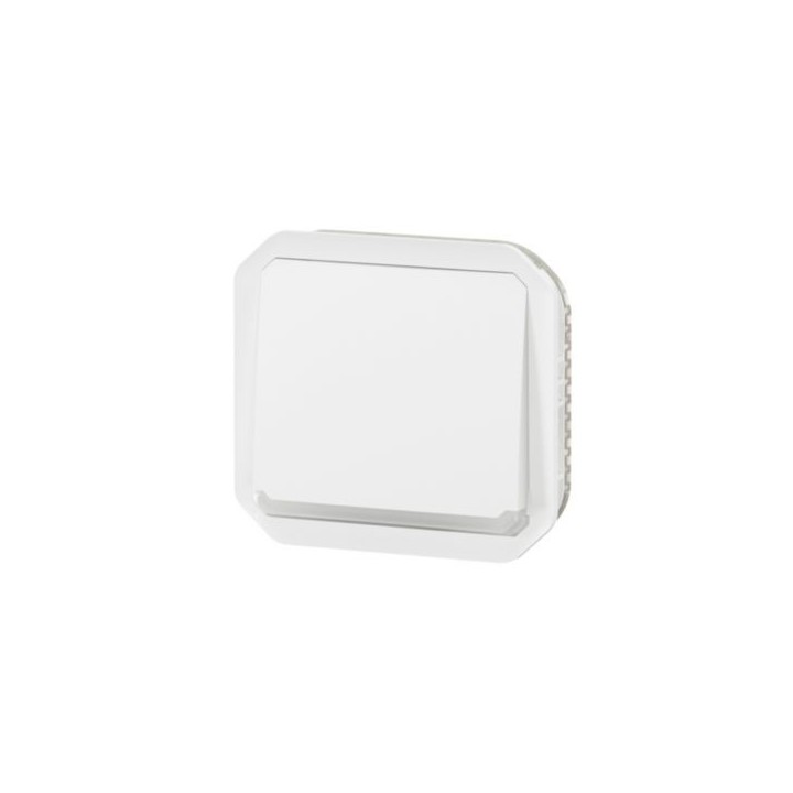 Legrand - Poussoir NO lumineux avec voyant étanche Plexo 10A 250V IP55 composable blanc- Réf : 069632L