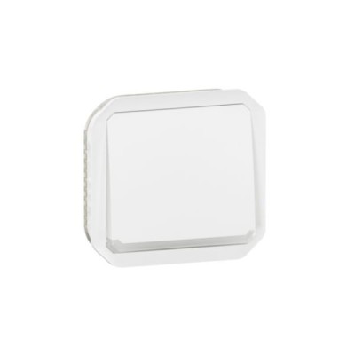 Legrand - Poussoir NO lumineux avec voyant étanche Plexo 10A 250V IP55 composable blanc- Réf : 069632L