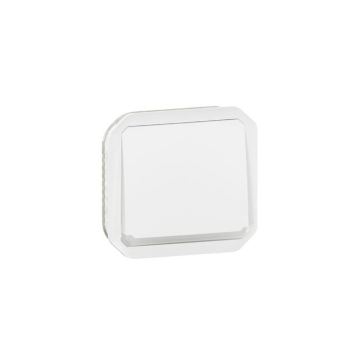 Legrand - Poussoir NO lumineux avec voyant étanche Plexo 10A 250V IP55 composable blanc- Réf : 069632L