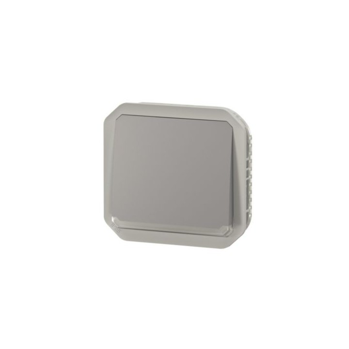 Legrand - Poussoir NO lumineux avec voyant étanche Plexo 10A 250V IP55 composable gris - Réf : 069542L