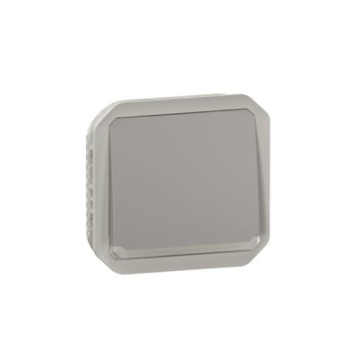 Legrand - Poussoir NO lumineux avec voyant étanche Plexo 10A 250V IP55 composable gris - Réf : 069542L