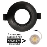 Krisane - Collerette orientable - IP20 - noir - Réf : KRI24142