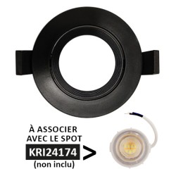 Krisane - Collerette fixe - IP54 - noir - Réf : KRI24141