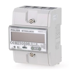 Polier - Compteur d'énergie tétrapolaire 80A - Certifié MID Modbus - Réf : MTR80LM