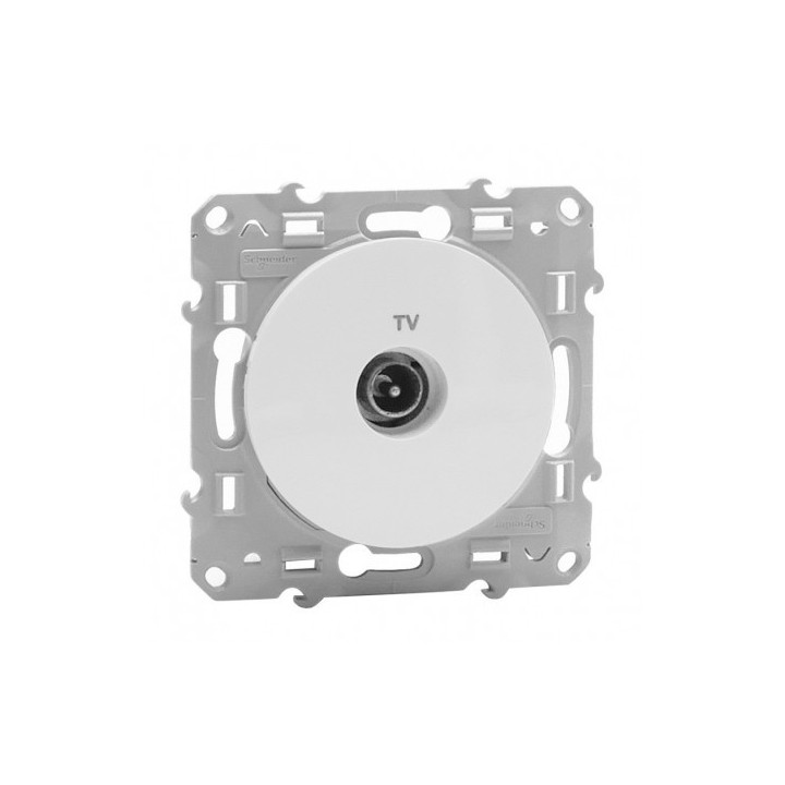 Schneider Odace - Prise TV blanc complet - Réf : S520445-P